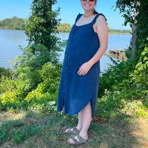 Hatch Blue Maternity Dress 🦋